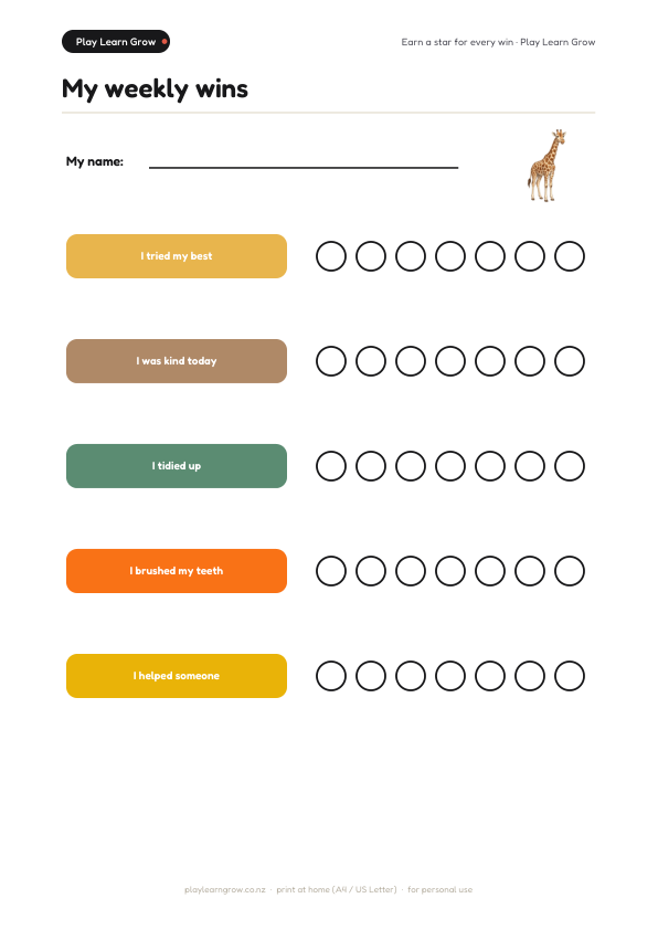 Safari Adventure Reward Chart Set