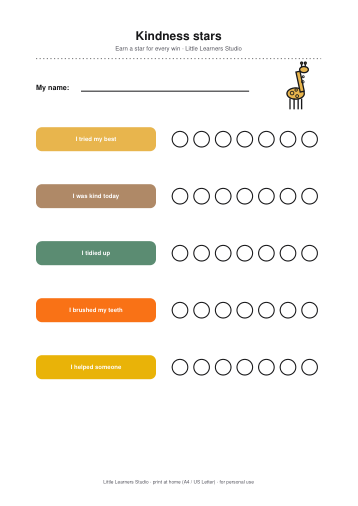 Safari Adventure Reward Chart Set page preview 2