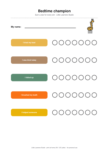 Safari Adventure Reward Chart Set page preview 3