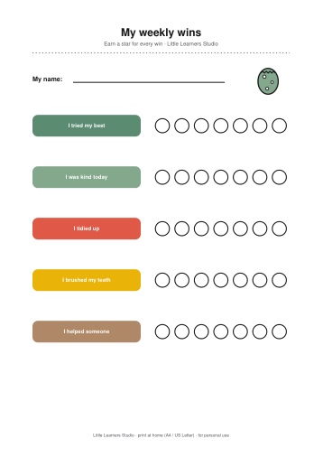Dinosaur Land Reward Chart Set page preview 1