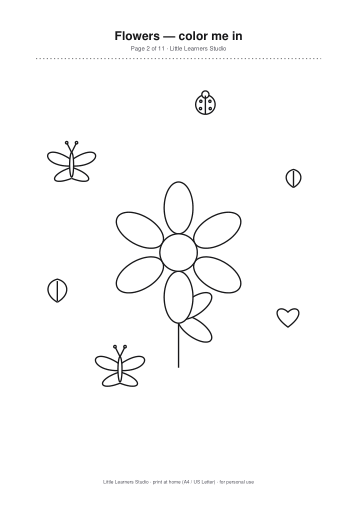 Flowers Coloring Pack Vol. 4 page preview 2