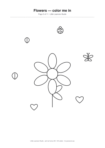 Flowers Coloring Pack Vol. 4 page preview 3
