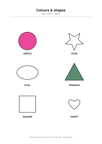 First Shapes & Colours page preview 1