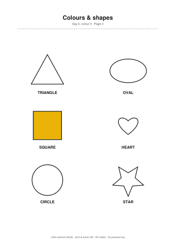 First Shapes & Colours page preview 3