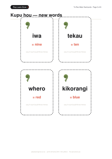 Te Reo Māori Starter Bundle page preview 3