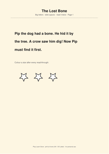 Dyslexia-Friendly Reading Sheets page preview 1