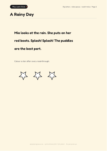 Dyslexia-Friendly Reading Sheets page preview 2