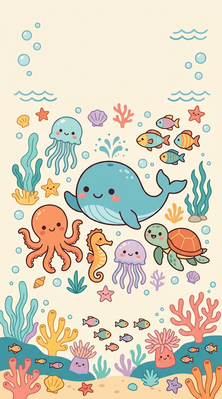 Ocean Friends 2026 Kids Wall Calendar