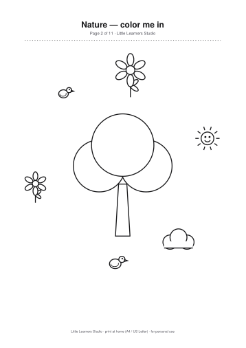 Nature Coloring Pack Vol. 1 page preview 2