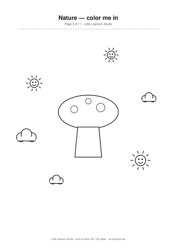 Nature Coloring Pack Vol. 1 page preview 3