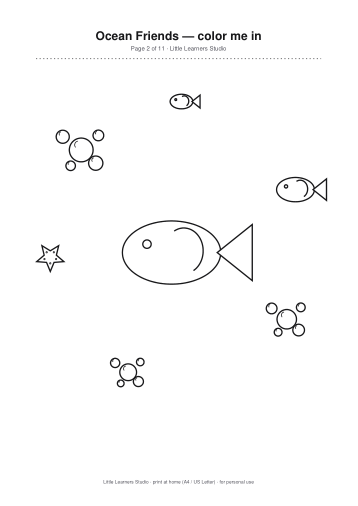 Ocean Friends Coloring Pack Vol. 3 page preview 2