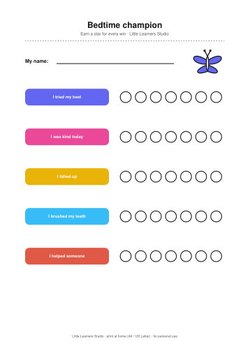 Butterflies Reward Chart Set page preview 3