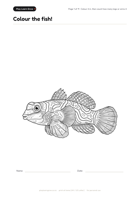 Ocean Friends Coloring Pack