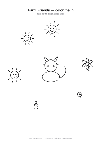 Farm Friends Coloring Pack Vol. 1 page preview 2