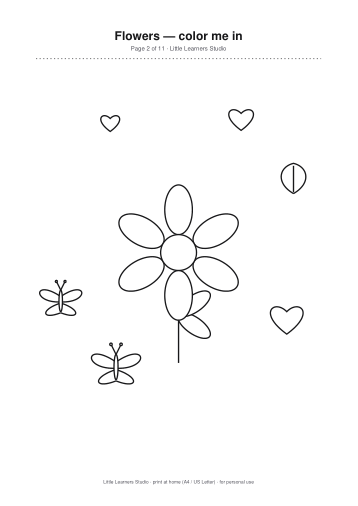Flowers Coloring Pack Vol. 1 page preview 2