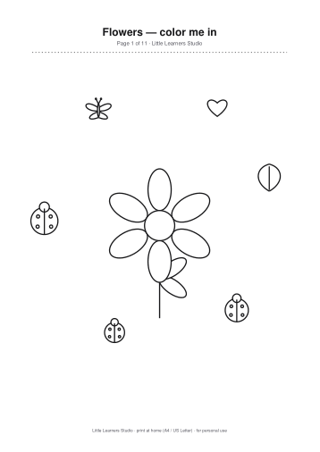 Flowers Coloring Pack Vol. 3 page preview 1
