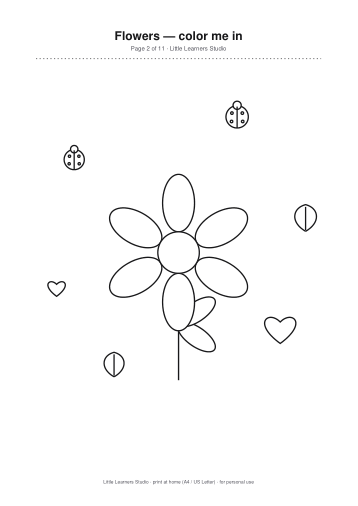 Flowers Coloring Pack Vol. 3 page preview 2