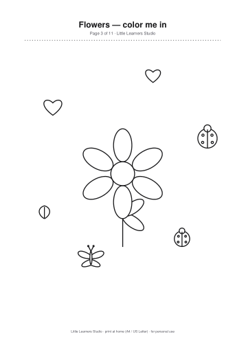 Flowers Coloring Pack Vol. 3 page preview 3