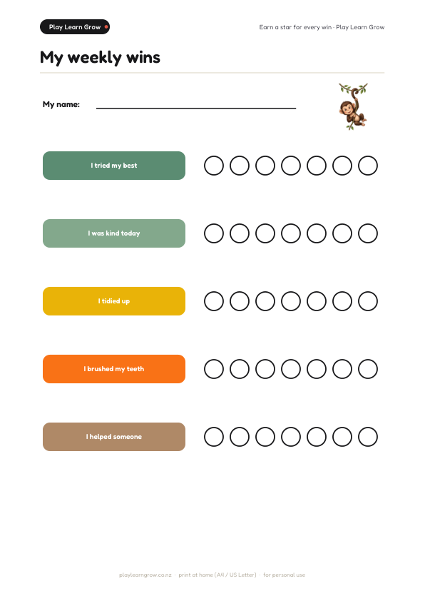 Jungle Safari Reward Chart Set