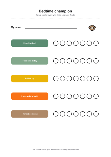 Jungle Safari Reward Chart Set page preview 3