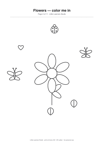 Flowers Coloring Pack Vol. 2 page preview 2
