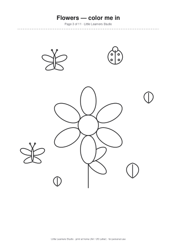 Flowers Coloring Pack Vol. 2 page preview 3