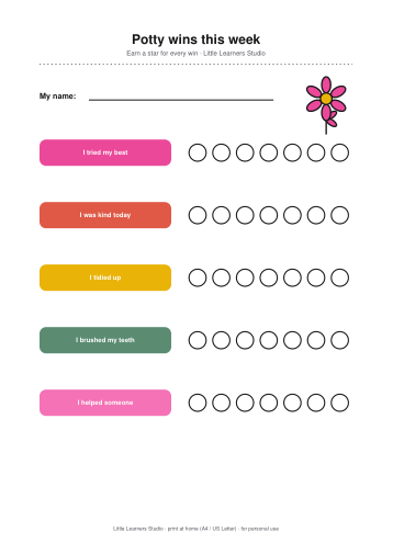 Flowers Potty Training Adventure page preview 2