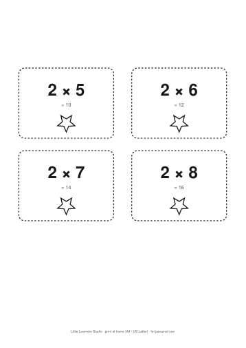 Times Tables Flashcards page preview 2