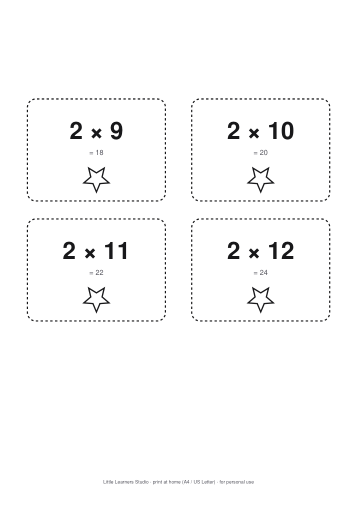 Times Tables Flashcards page preview 3
