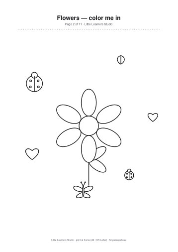 Flowers Coloring Pack Vol. 7 page preview 2