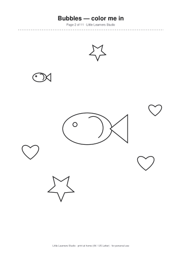 Bubbles Coloring Pack Vol. 1 page preview 2