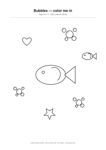 Bubbles Coloring Pack Vol. 1 page preview 3