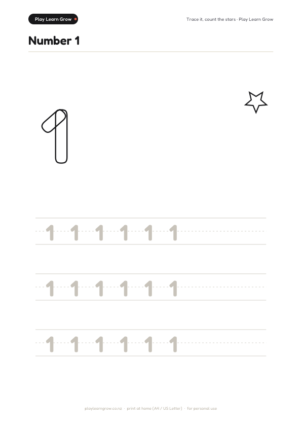 Number Tracing 1–20