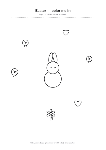 Easter Coloring Pack Vol. 1 page preview 1