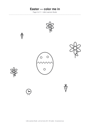 Easter Coloring Pack Vol. 1 page preview 2