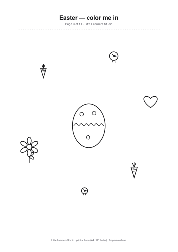 Easter Coloring Pack Vol. 1 page preview 3