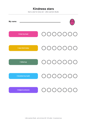 Easter Reward Chart Set page preview 2