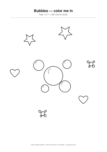 Bubbles Coloring Pack Vol. 3 page preview 1