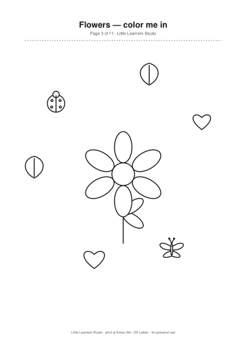 Flowers Coloring Pack Vol. 6 page preview 3