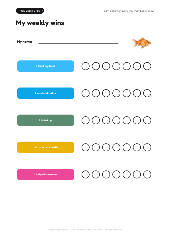 Ocean Friends Reward Chart Set