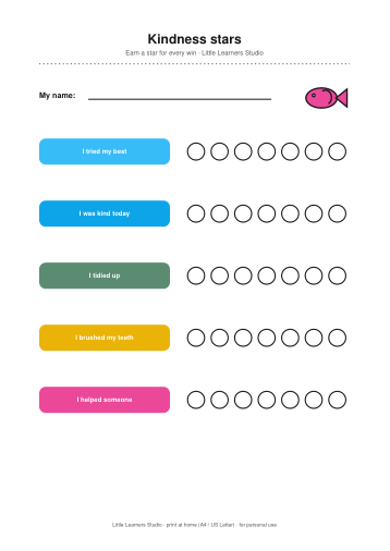 Ocean Friends Reward Chart Set page preview 2