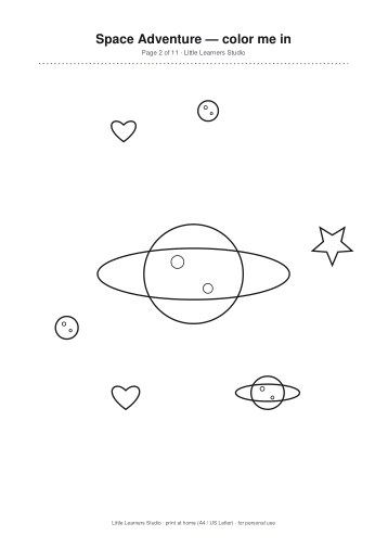 Space Adventure Coloring Pack Vol. 6 page preview 2