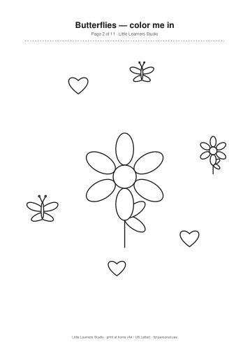 Butterflies Coloring Pack Vol. 8 page preview 2