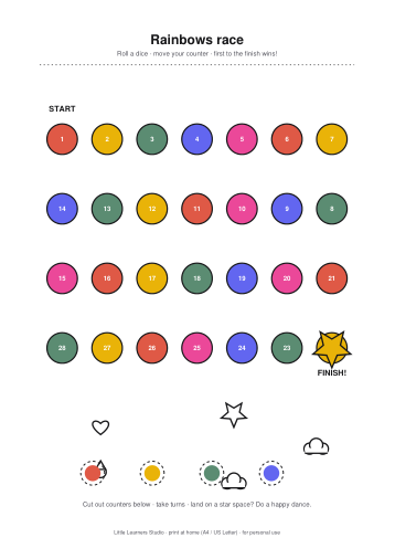 Printable Board Game Pack page preview 1