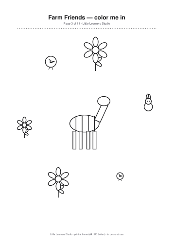 Farm Friends Coloring Pack Vol. 2 page preview 3