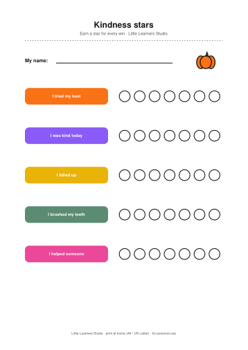 Halloween Reward Chart Set page preview 2