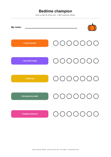 Halloween Reward Chart Set page preview 3