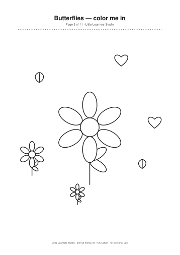 Butterflies Coloring Pack Vol. 7 page preview 3