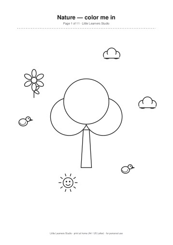 Nature Coloring Pack Vol. 5 page preview 1