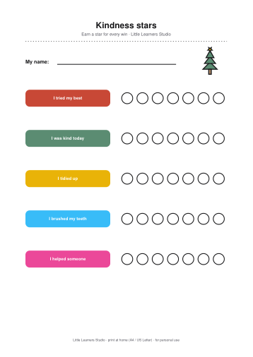 Christmas Reward Chart Set page preview 2